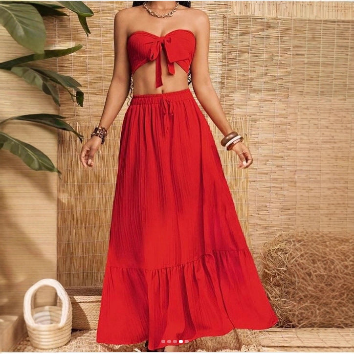 Damen Bandeau Zweiteiler mit weitem Rock Echo Archiv