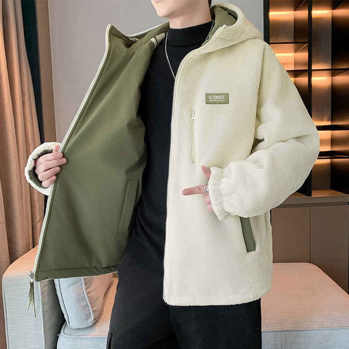 Herren isolierte Outdoor-Jacke mit abnehmbarer Kapuze und weicher Innenschicht Echoarchiv