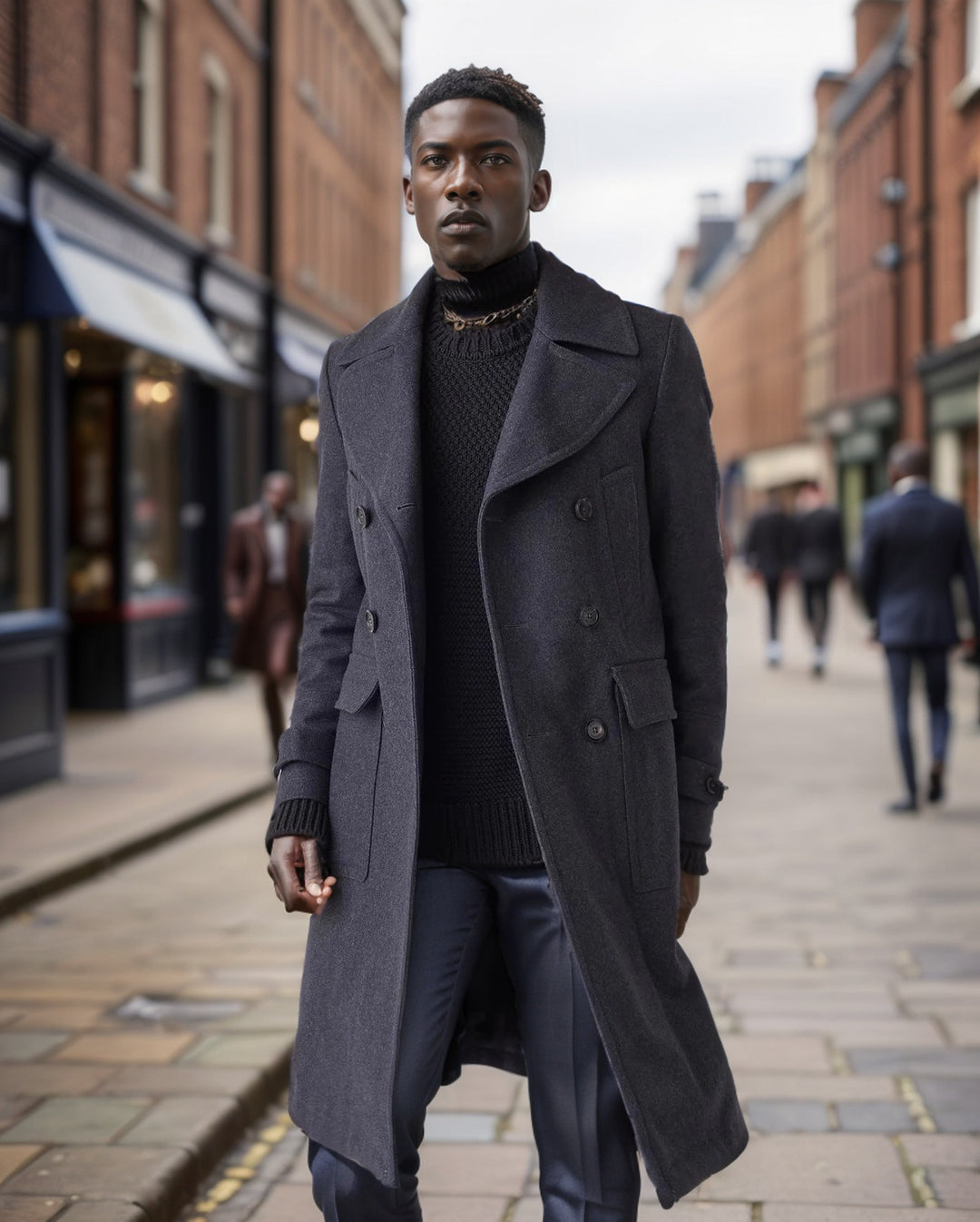 Herren klassischer Woolcoat Echoarchiv