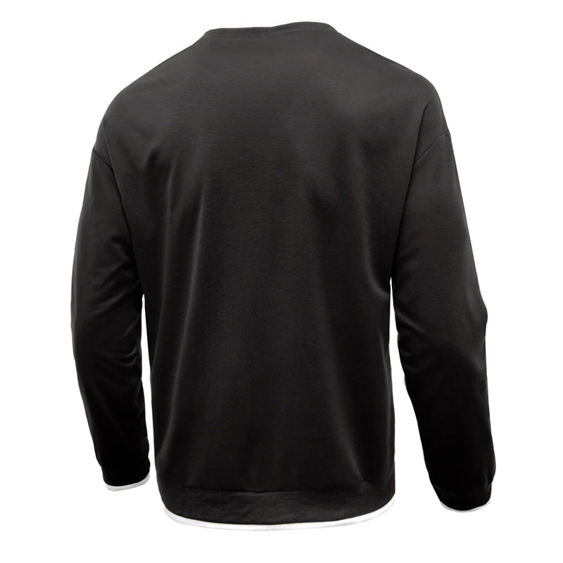Herren lässiger Langarm-Sweater mit strukturiertem Design Echoarchiv