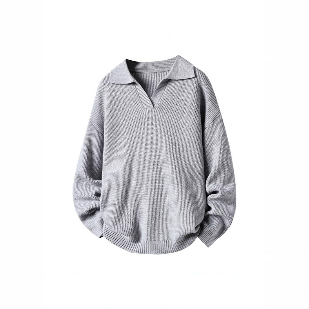 Damen Oversized Pullover mit Kragen Echoarchiv