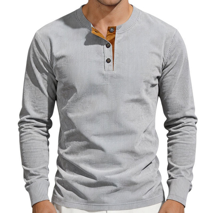 Herren Thermo-Ripp-Langarm-Henleyshirt mit Knopfleiste Echoarchiv