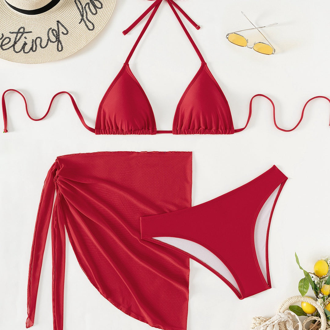 Damen Triangel-Bikini mit floralen Mustern und seitlichem Wickelelement Echo Archiv