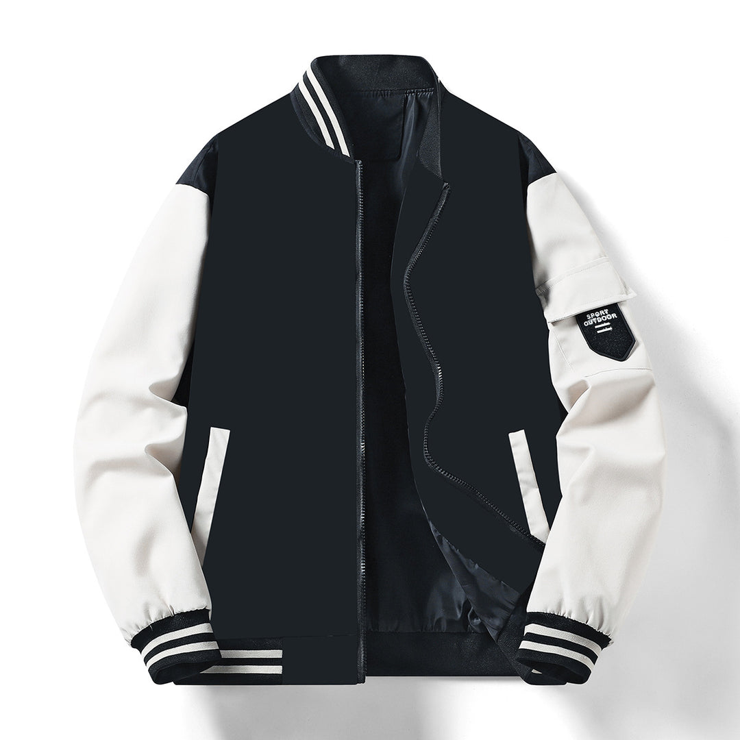 Herren modische Bomberjacke mit reflektierenden Akzenten und praktischen Taschen Echoarchiv