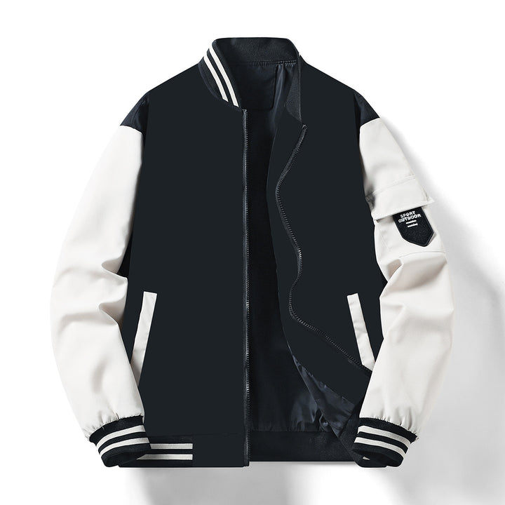 Herren modische Bomberjacke mit reflektierenden Akzenten und praktischen Taschen Echoarchiv