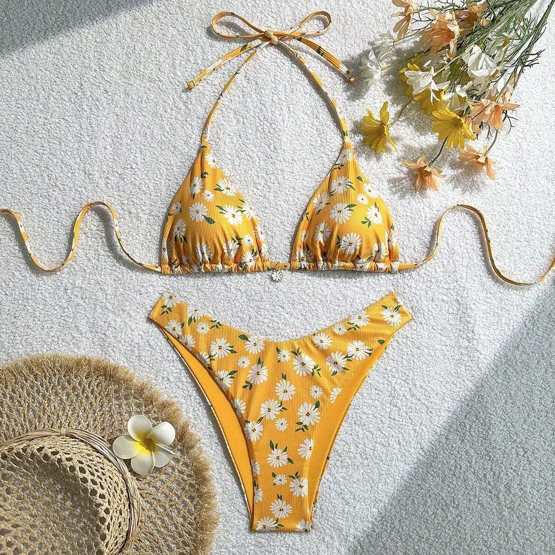 Damen gepolstertes Bikinioberteil mit verstellbaren Trägern Echo Archiv