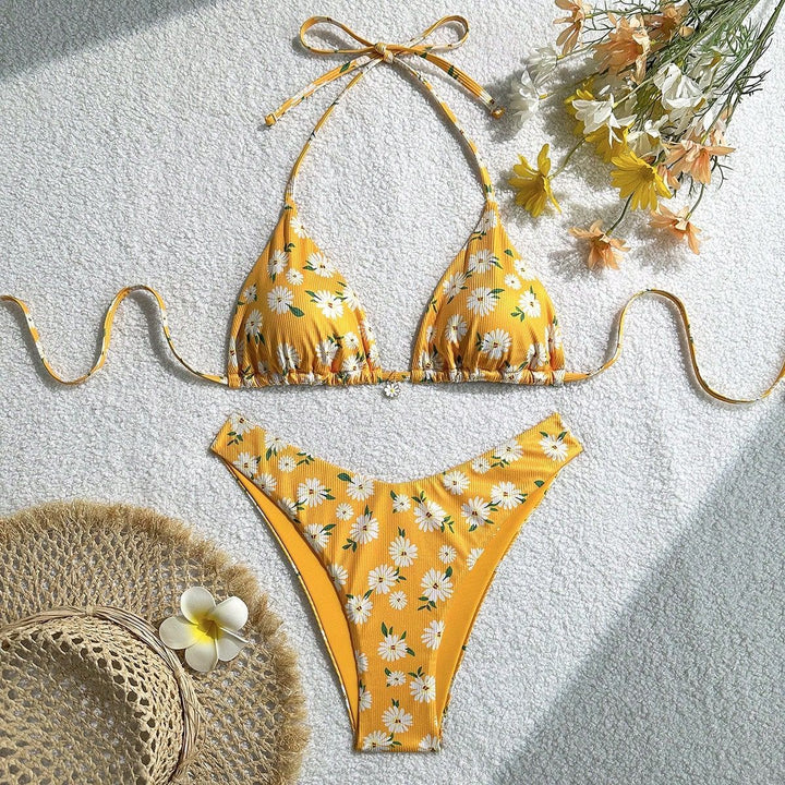 Damen gepolstertes Bikinioberteil mit verstellbaren Trägern Echo Archiv