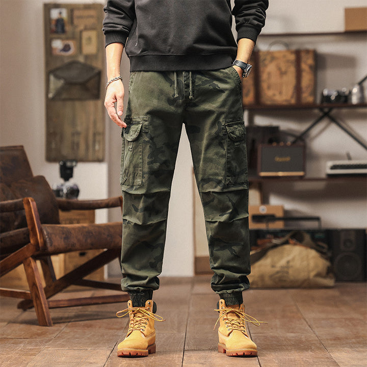 Herren Military-Style Cargo-Jogger aus Baumwollmix mit elastischem Tunnelzugbund und modularen Klappentaschen Echo Archiv