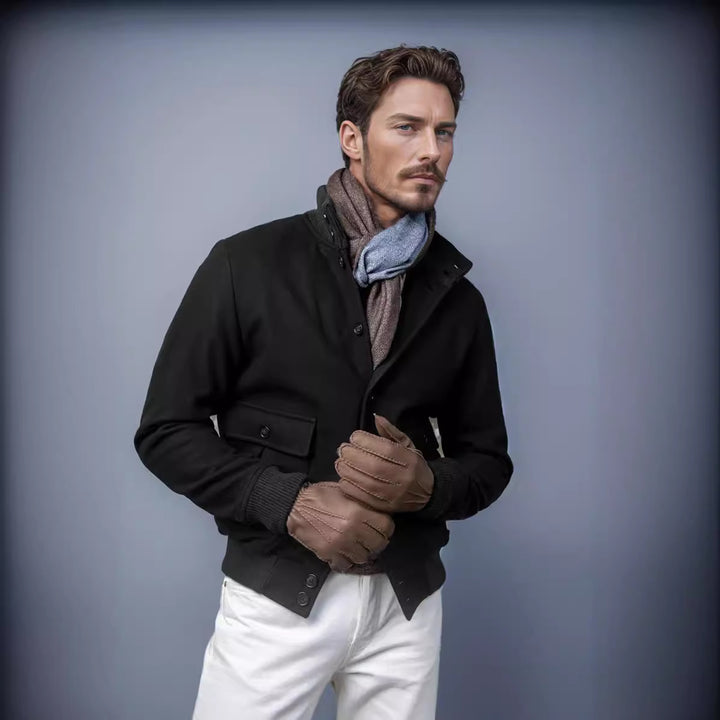 Herren lässige Jacke mit praktischen Taschen und elastischem Bund Echoarchiv