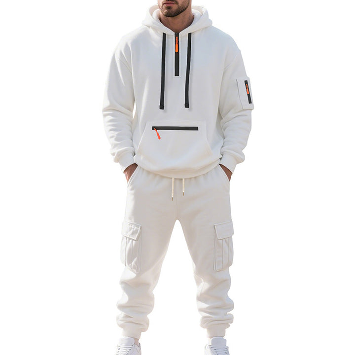 Herren multifunktionales Hoodie- und Cargo-Hosen-Set Echoarchiv