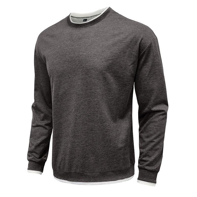 Herren lässiger Langarm-Sweater mit strukturiertem Design Echoarchiv