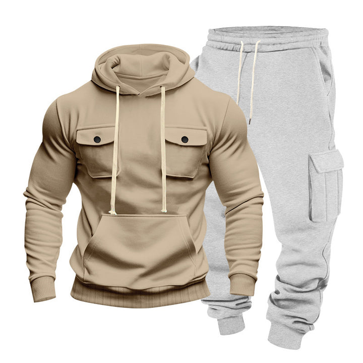 Herren Kapuzenpullover und Cargo-Hosen Set Echoarchiv