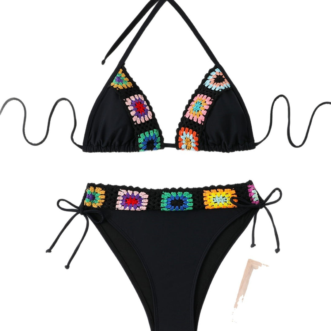 Damen Verspieltes Triangel-Bikini mit gehäkeltem Detail Echo Archiv