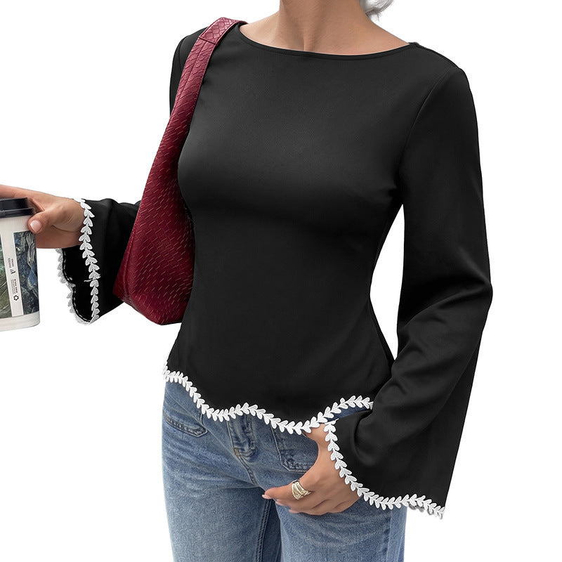 Damen Elegantes Oberteil mit Spitzendetails Echo Archiv