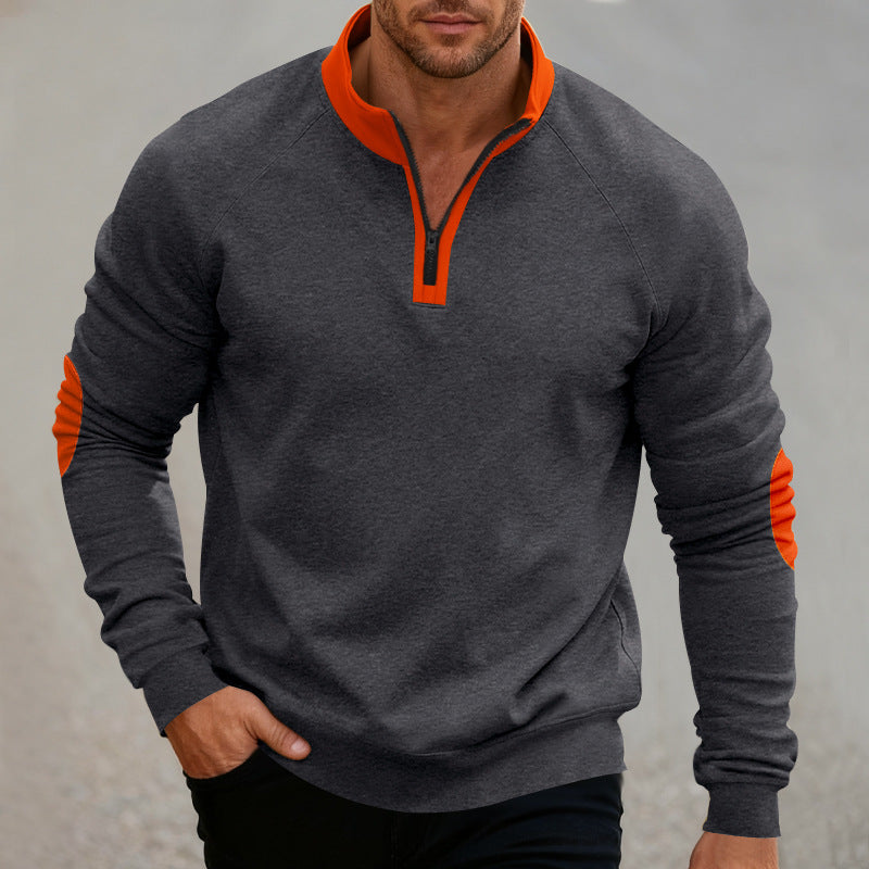 Herren Sportlicher Sweatpullover mit Stehkragen Echoarchiv