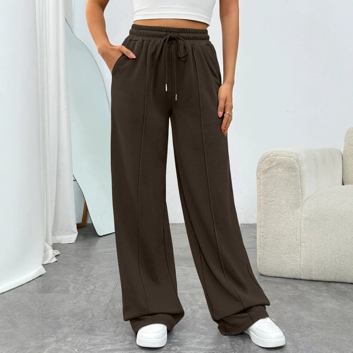 Damen nan komfortable High-Waist Jogginghose mit Kordelzug und tiefen Eingrifftaschen Echo Archiv