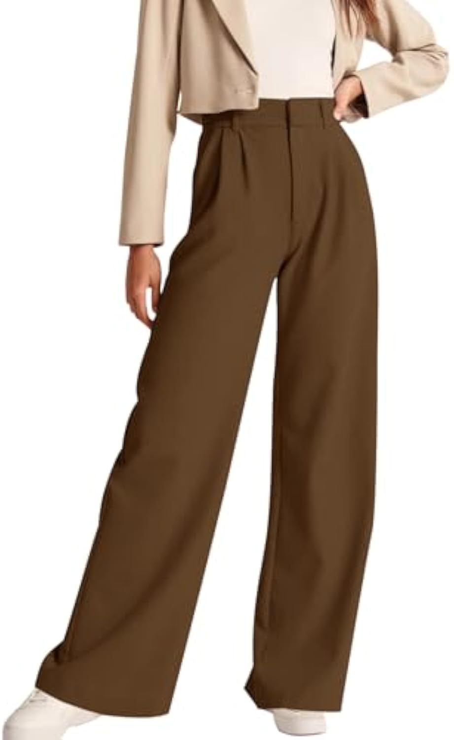 Damen Elegante, hoch taillierte Stoffhose Echo Archiv