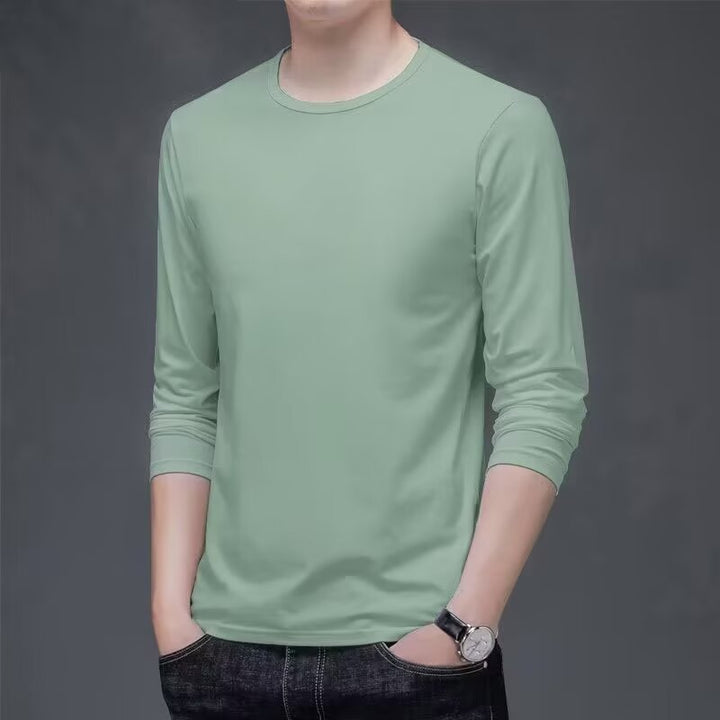 Herren Langarmshirt mit eleganter Textur Echoarchiv