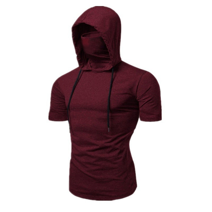 Herren Sportswear T-Shirt mit integriertem Mundschutz und bequemem Schnitt Echoarchiv