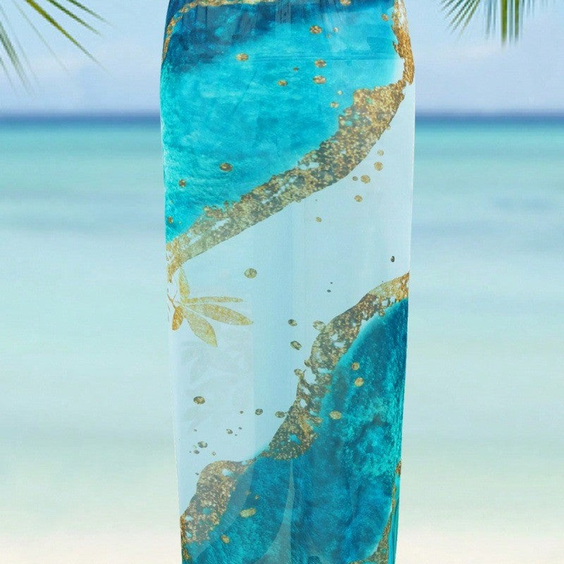 Damen Eleganter Einteiler Badeanzug mit passendem Strandrock Echo Archiv