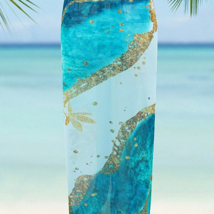 Damen Eleganter Einteiler Badeanzug mit passendem Strandrock Echo Archiv