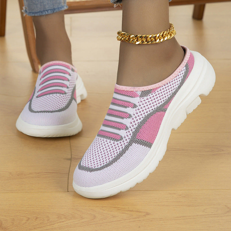 Damen Slip-on Strick-Sneaker Clog mit atmungsaktiver Maschenoberfläche und leichter Profilsohle – Névara