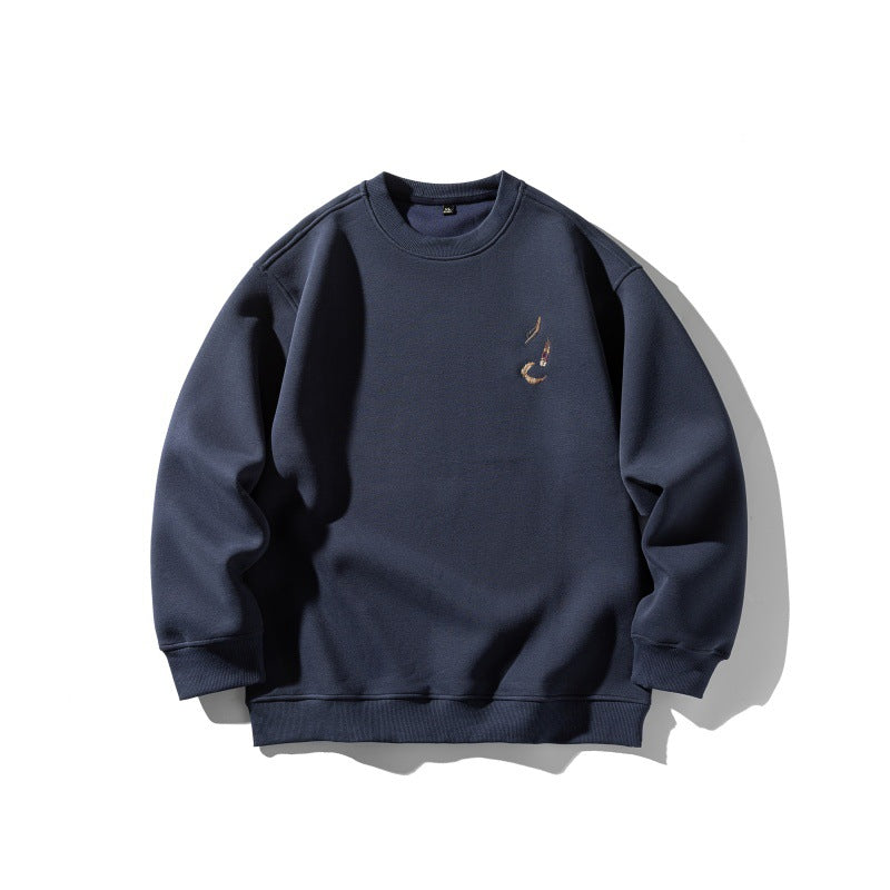 Unisex Oversize-Sweatshirt mit dezenter Koi-Stickerei Echoarchiv