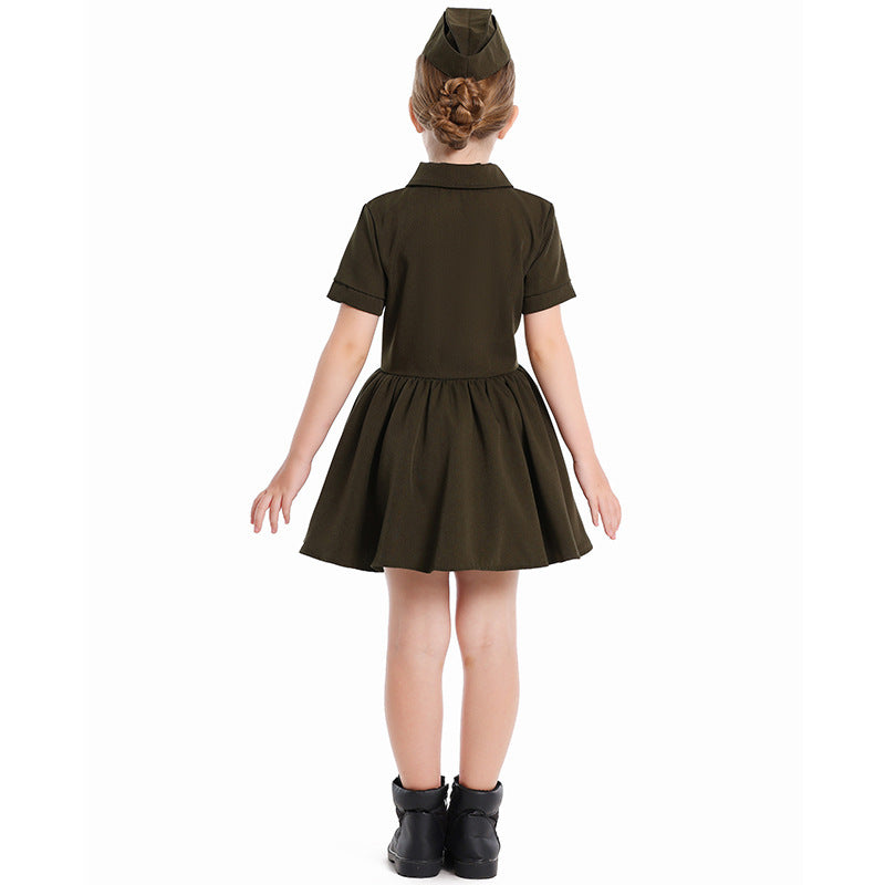 Mädchen Polizei-Kostümkleid mit Rock und Mütze Echo Archiv
