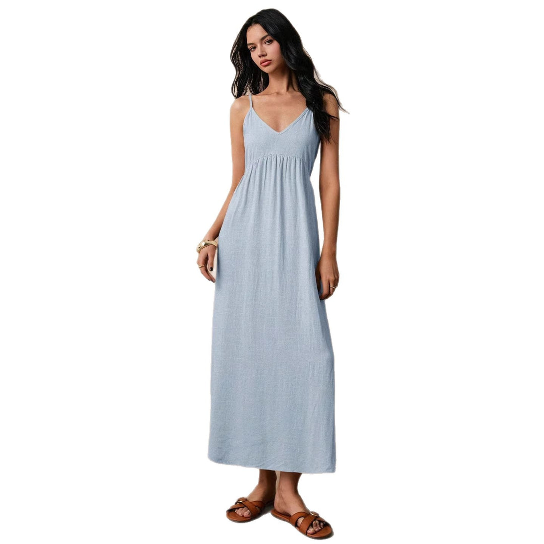 Damen Maxikleid mit feinen Spaghettiträgern und leichtem, atmungsaktivem Material Echo Archiv