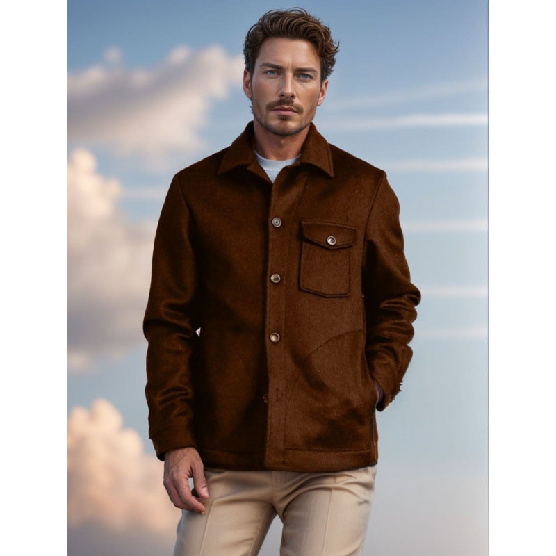 Herren Wolle-Mantel im Casual-Look Echoarchiv