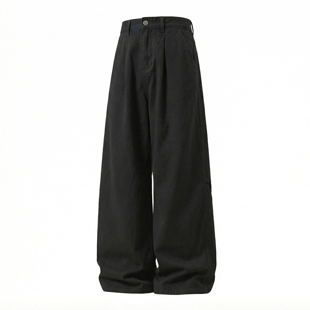 Damen Weite High-Waist Palazzo-Hose mit Bundfalten und extra weitem Bein Echo Archiv