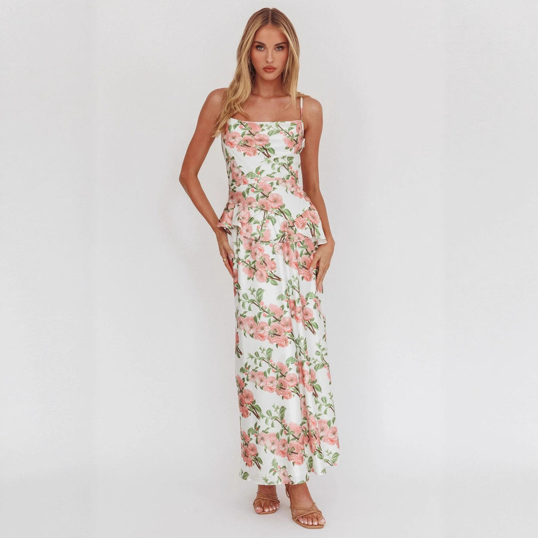 Damen Elegantes Peplum-Kleid mit floralem Design Echo Archiv