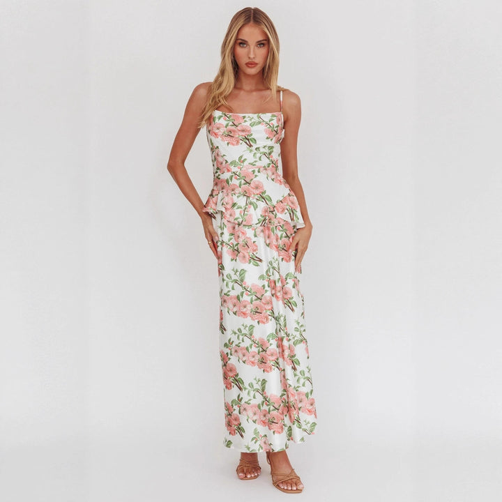 Damen Elegantes Peplum-Kleid mit floralem Design Echo Archiv