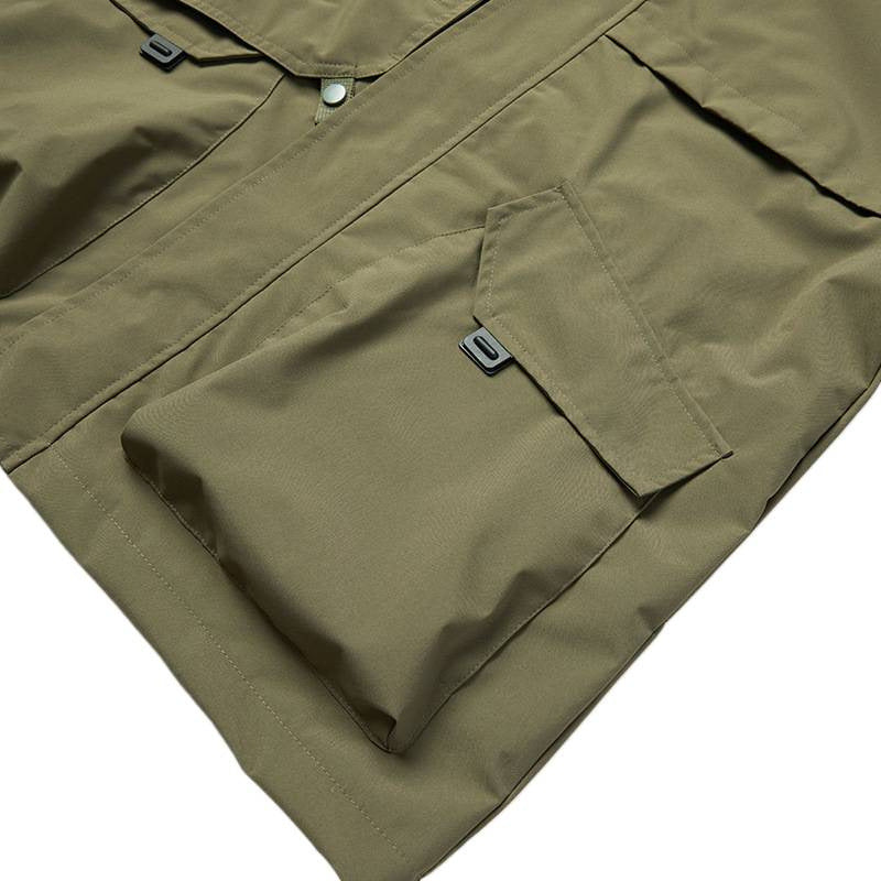 Herren Leichte wasserdichte Funktionsjacke mit Kapuze, Multitaschen und Raglanärmeln Echoarchiv