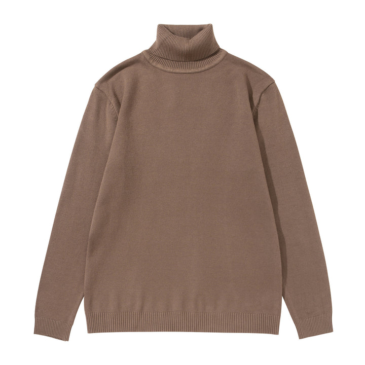 Unisex Rollkragenpullover aus feinem Feinstrick mit geripptem Kragen und überschnittener Schulter Echoarchiv