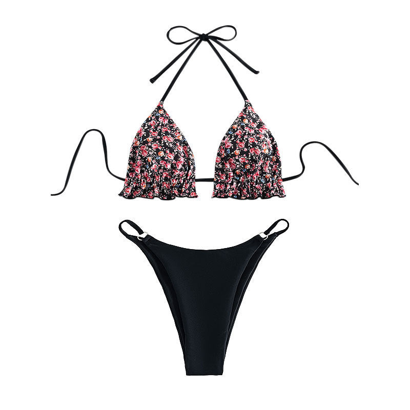 Damen Triangel-Bikini-Set mit floralem Raffdesign Echo Archiv