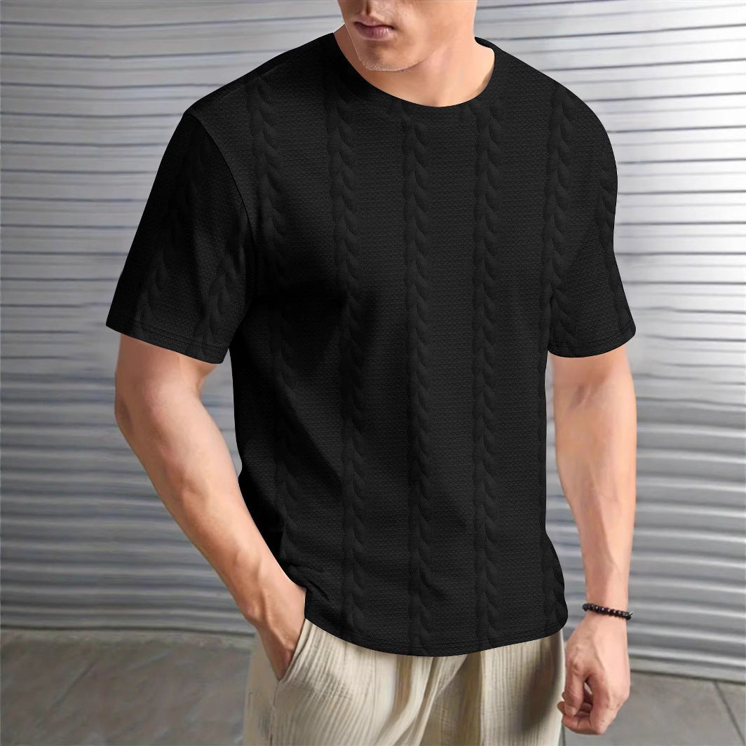 Herren Strukturiertes Kurzarmshirt Echoarchiv