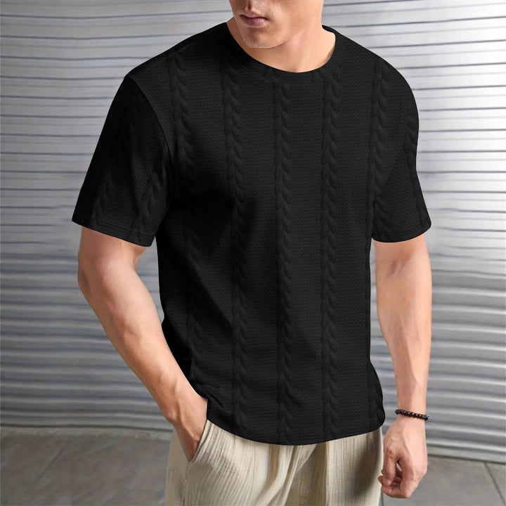 Herren Strukturiertes Kurzarmshirt Echoarchiv