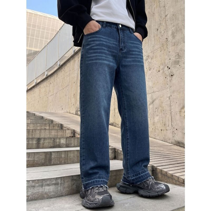Herren Lässige Weit geschnittene Jeans Echoarchiv