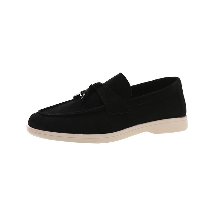 Damen Elegante Wildleder-Loafer mit Quasten und gepolstertem Komfortfußbett – Lioré