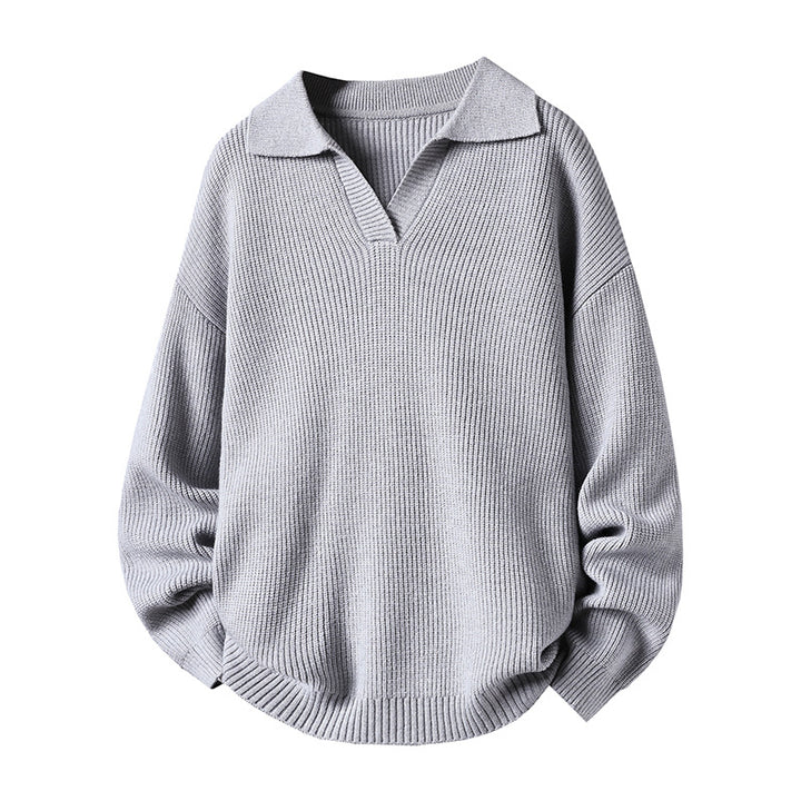 Damen Oversized Pullover mit Kragen Echoarchiv
