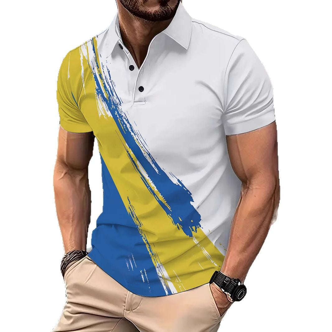 Herren Premium Poloshirt mit dynamischem Farbverlauf Echoarchiv