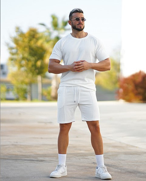 Herren Sportliches Kurzarmset mit bequemen Shorts Echoarchiv