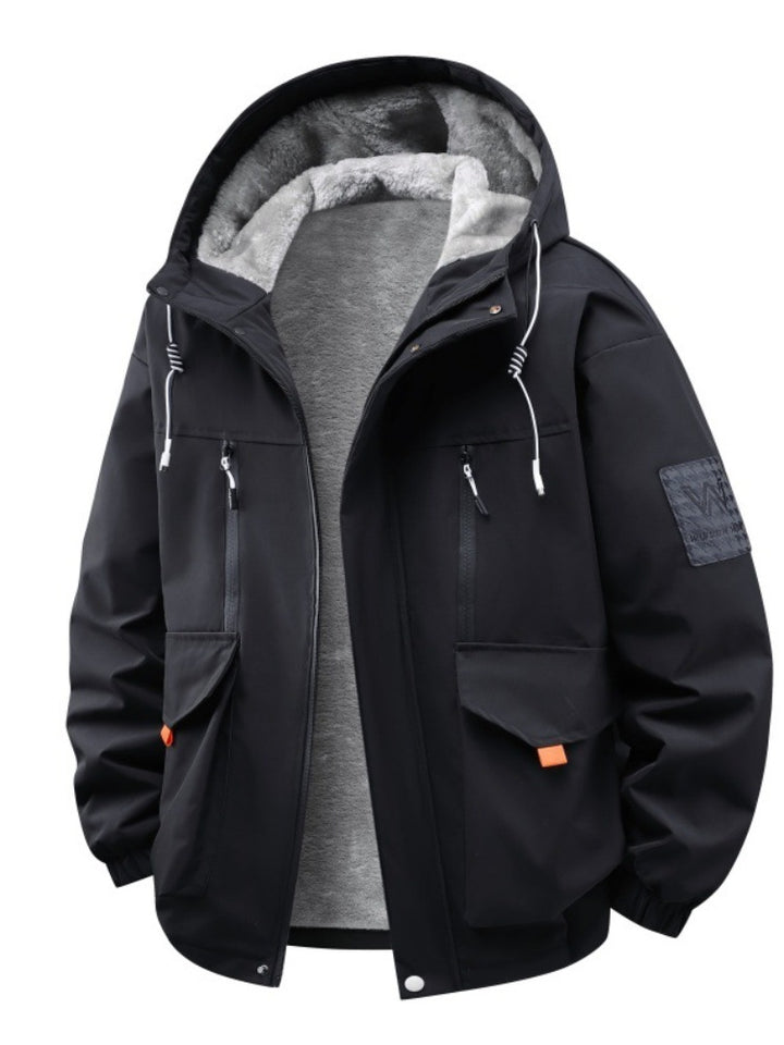 Herren Technische Outdoorjacke mit Teddyfutter, winddichter Außenschicht und Multifunktionstaschen Echo Archiv