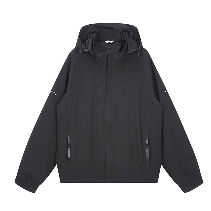 Herren wasserfeste Outdoor-Jacke mit verstellbarer Kapuze Echoarchiv