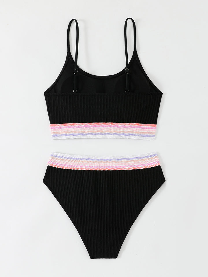 Damen Bikiniset mit breitem elastischem Bund und rippierter Struktur Echo Archiv