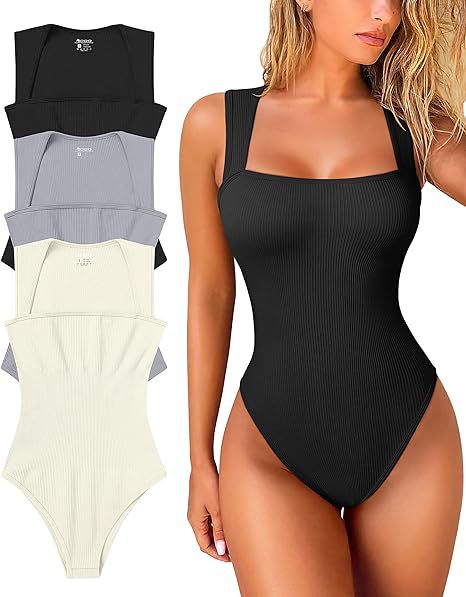 Damen Figurbetonter Bodysuit aus strukturiertem Ribstoff Echo Archiv