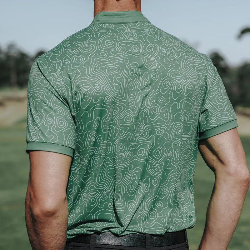 Herren Golf Polo mit modernem Muster Echoarchiv