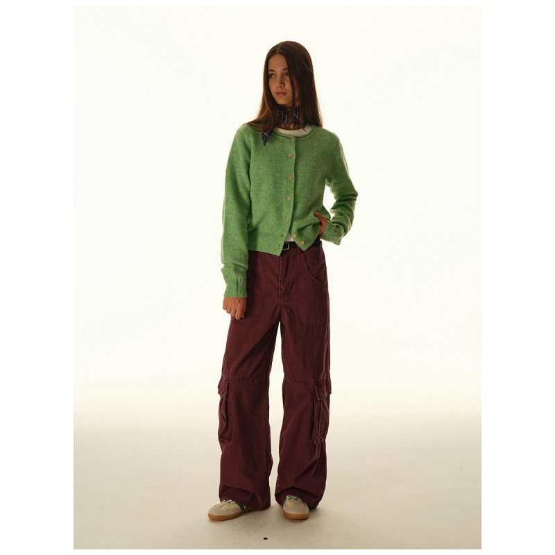 Damen Baggy-Cargo-Hose mit hoher Leibhöhe, großen Klappentaschen und verstärkten Nahtpaneelen Echo Archiv