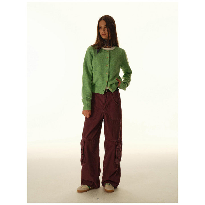 Damen Baggy-Cargo-Hose mit hoher Leibhöhe, großen Klappentaschen und verstärkten Nahtpaneelen Echo Archiv
